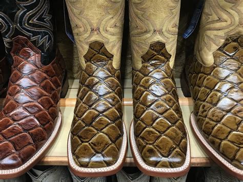 Pirarucu Fish Leather Boots Collection .
